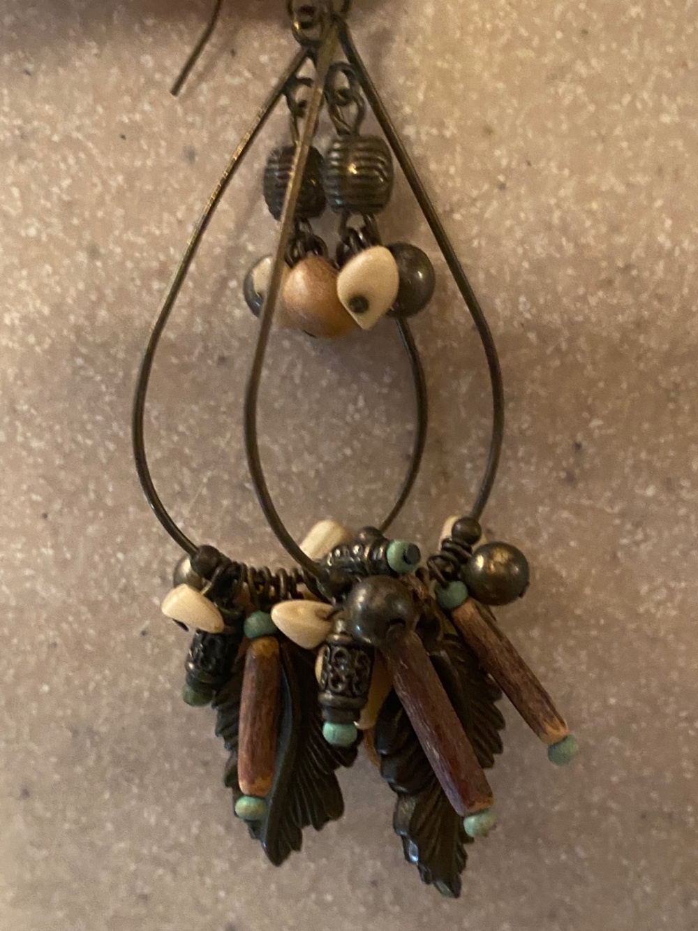 AVON Y2K BOHO WESTERN DANGLE CHARM EARRINGS - Picture 1 of 5